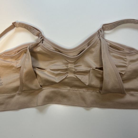Kindred Bravely Nursing Bra Wireless Clip-Down Cups Soft Beige M Band Extender - Picture 6 of 8